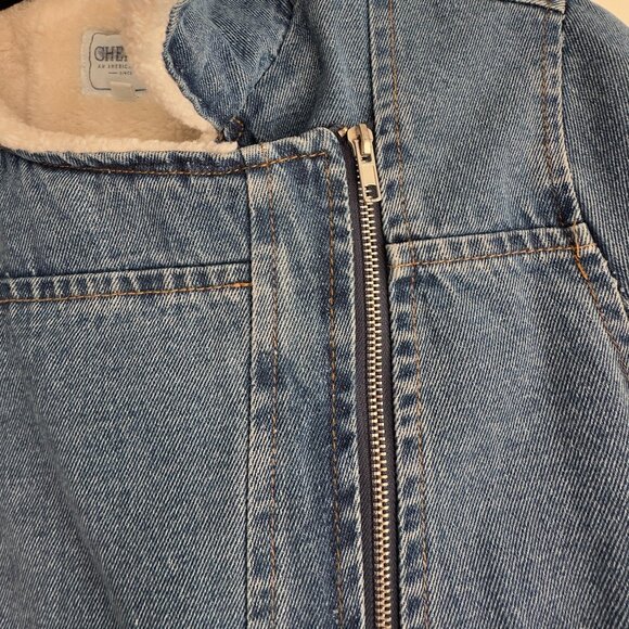 Rare Vintage Cherokee Aviator-Style Denim Sherpa Jacket – Women’s M - Picture 7 of 11